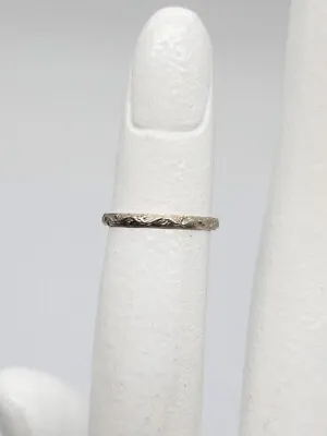 Antique 1920s 10k White Gold BABY Eternity Band Ring • $45