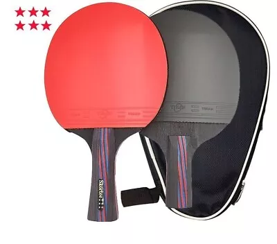 Professional Table Tennis Racket 6 Star Ping Pong Horizontal Grip Paddle Sports • $49.38