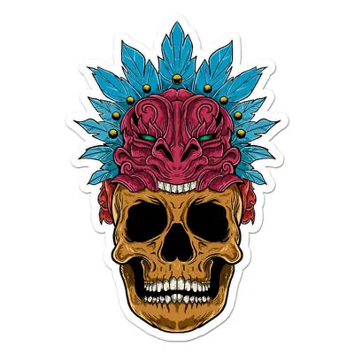 Tribal Mayan Incan Skull Vinyl Decal Sticker Indoor Outdoor 3 Sizes #11581 • $5.95