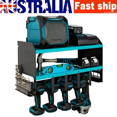 Blue Power Tool Organiser - Wall Mounted Drill Storage - For Makita • $75.99
