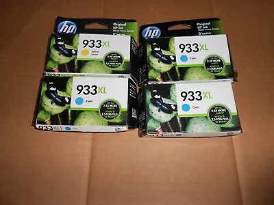 HP Original Ink Cartridge 933 XL Yellow & Blue Dated: 9/2021 & 5-22 -Lot Of 4-m7 • $15