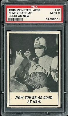 1966 Monster Laffs #26 Now You're As Good As N... PSA 9 • $120