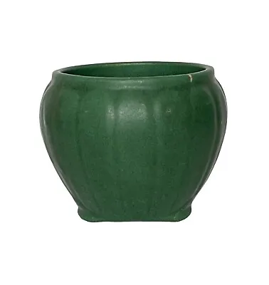 Antique ZANESVILLE - Arts & Crafts - Matte Green Stoneware Vase C1925 3 1/2” • $99.99