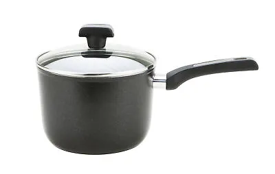 £29.99 • Buy Prestige 18cm Non Stick Saucepan Black Saucepan With Lid Induction Hob Pan