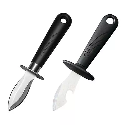 1/2 Pack Stainless Steel Oyster Shucking Knife Clam Shellfish Opener ABS-Handle • $14.89