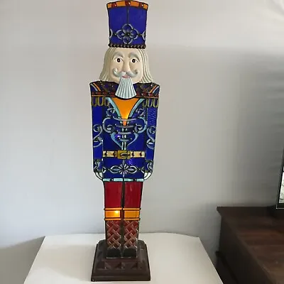 Stained Glass  Nutcracker 3d Holiday Tealight Candle Holder Statue 36  Tall • $129