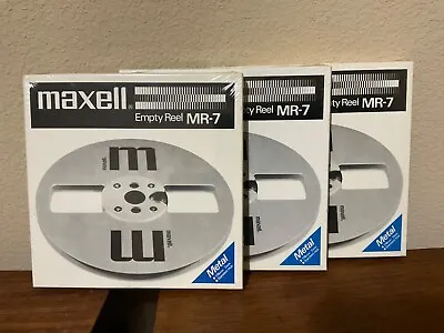 1 X Maxell MR-7 Metal Empty Reel 18 Cm (7 ) - ORIGINAL - Made In Japan . • $85