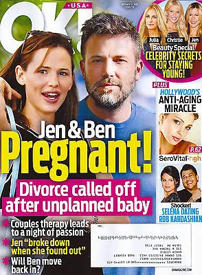 OK! Magazine October 12 2015 Ben Affleck Jennifer Garner Nick Carter Irina Shayk • £16.09