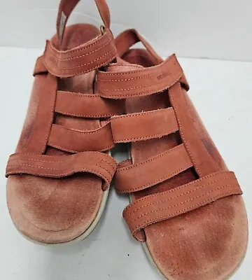 Merrell Womens Rose Color Strappy Sling Back Leather Sandals Size 9 • $9.99