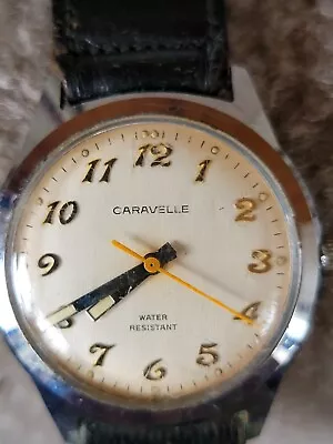 Vintage Caravelle By Bulova N2 Men’s Wind Up Wrist Watch Water Resistant Runs • $24.75