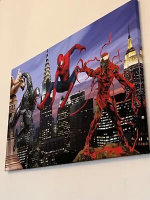 Marvel Spider Man Venom Carnage Wall Art Framed Canvas Picture • £20