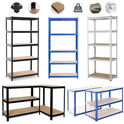 £25.99 • Buy 5 Tier Metal Shelving Unit Storage Racking Shelves Garage Warehouse Shed Uk