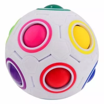 Magic Rainbow Ball Fidget Toy Puzzle Speed Cube Stress Relief Educational Toy UK • £5.99