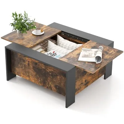 36  Coffee Center Cocktail Table W/ Sliding Top & Hidden Compartment Home Table • $143.96