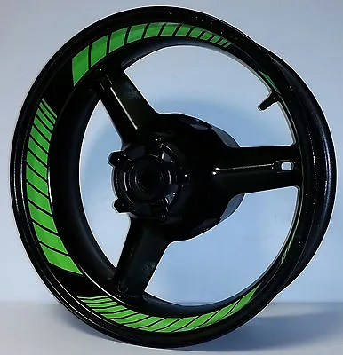 Ninja Lime Green Custom Inner Rim Decals Wheel Stickers Stripes Tape Graphics • $24.99