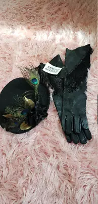 Masquerade Steampunk Top Hat And Leather Gloves OOAK Costume Accessories • $50