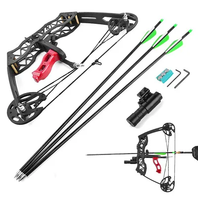 30lbs MINI Compound Bow Left Right Hand Archery Hunting Bowfishing Sight Arrows  • $139.11