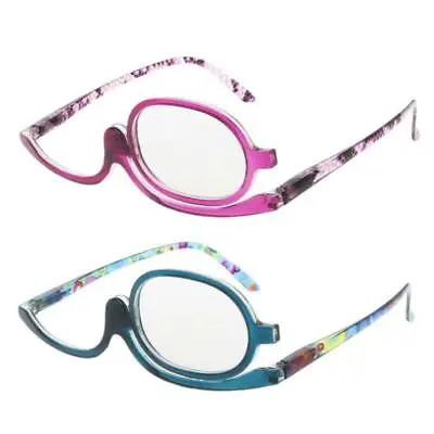 Women Makeup Magnifying Reading Glasses Flip Make Up Eye Glasses +1.0 +4.0 • £4.86