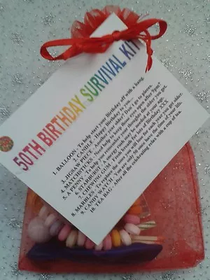 £4.95 • Buy 50TH BIRTHDAY Survival Kit Fun Unusual Novelty Present Gift For Him Or Her      