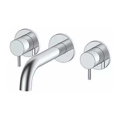 RAK Prima Tech 3-Hole Basin Mixer Tap Wall Mounted - Chrome • £191.95