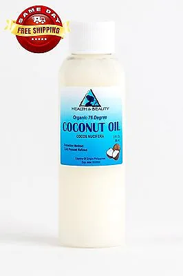 COCONUT OIL 76 DEGREE ORGANIC By H&B Oils Center COLD PRESSED 100% PURE 2 OZ • $5.38