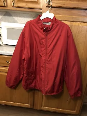 Merona Filled Windbreaker Ruby Red Gray Liner Size XL - NWT • $19.90