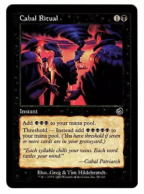 Magic The Gathering MTG - Torment TOR 2002 - #51 Cabal Ritual NM  X1 • $13.60