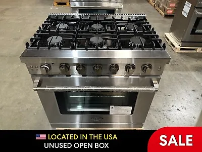 36 In. Gas Range 6 Burners Stainless Steel (OPEN BOX COSMETIC IMPERFECTIONS) • $1102.49