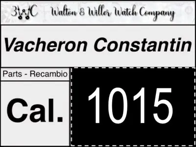 £43.55 • Buy NOS New [ 1pc ] Vacheron Constantin 1015 Genuine Part Watchmaker