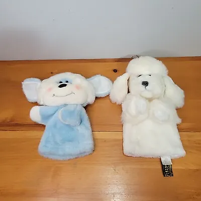 Vintage Hand Puppet Lot Of Two 1985 Polar Puffs Poodle & 1993 Blue Dog Plush • $20.67