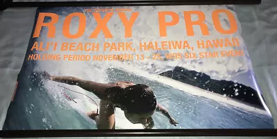 Vintage 1990’s Women’s Roxy Pro Surfing Poster 25” X 38” Quiksilver • $49.99