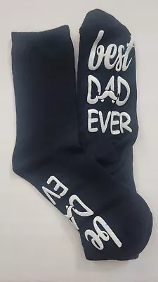 New  Best Dad Ever  Mustache Funny Cartoon Crazy Novelty Dress Tube Socks • $9.99