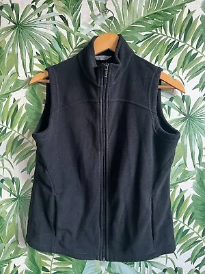 M&S Black Fleece Gilet With Pockets Size 12 • £12