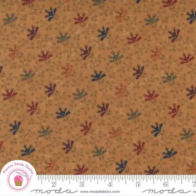 Moda CLOVER BLOSSOM FARM 9714 12 Brown Gold Multi  KANSAS TROUBLES Quilt Fabric • $6.40