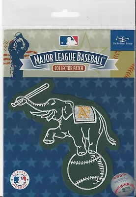 Oakland A's Green Elephant On Ball SLEEVE Patch Official Logo Pkg 4 1/2  X 4 1/2 • $14.95