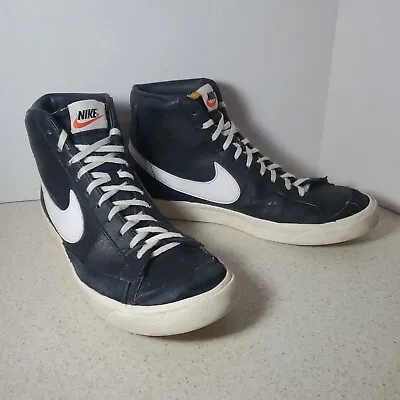 Nike Shoes Mens 10 Blazer Mid 77 Vintage Classic Black White Basketball Sneaker • $39.90