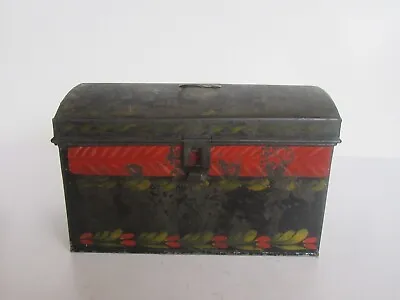 Antique 19th Century PA Tin Toleware Folk Art Document Box • $54.95