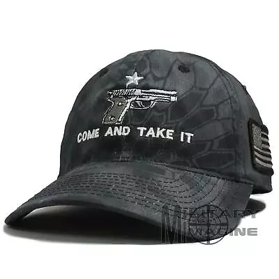 Come And Take It Handgun 2A TYPHON Camo Tactical Military Hat Cap TAC • $17.99
