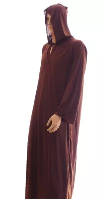 Adult Mens Brown Grim Reaper Scary Halloween Purim Costume HOODED Robe XL 42 NEW • $19.99