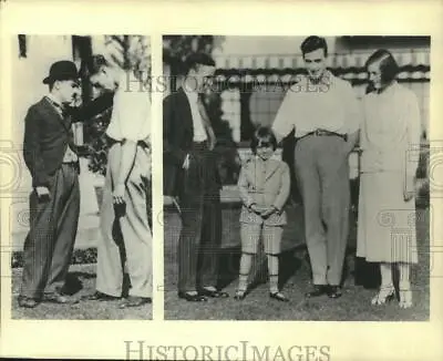 1922 Press Photo Britain's Lord Mountbatten & Wife With Charlie Chaplin CA • $16.99