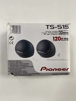 £39.99 • Buy PIONEER Car / Van Tweeters Speakers 120 Watts Soft Dome Set Pair TS-S15 OPEN BOX