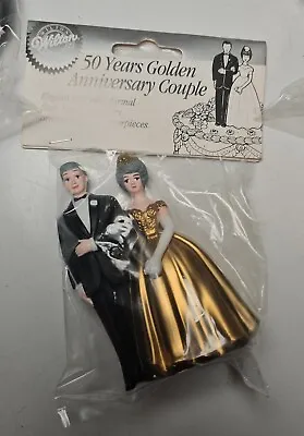 Wilton 50 Years Golden Anniversary Couple Cake Topper NEW OLD STOCK 1991 • $19.99