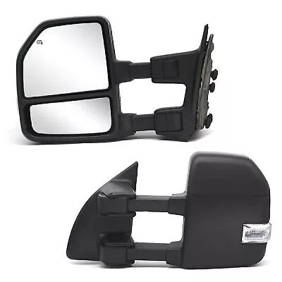 Pair Side Tow Mirrors Manual Fold For 2001-2016 Ford F250 F350 F450 Super Duty • $161.65