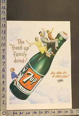 1948 7up Soda Pop Family Flying Bottle Fashion Wood 24 Case Decor Art Ad Xc15 • $21.95