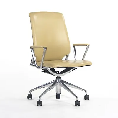 £645.28 • Buy 2011 Vitra Meda By Alberto Meda Desk Chair Tan Full Leather Knoll Herman Miller