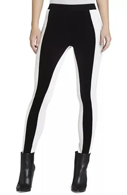 NEW BCBG MAX AZRIA BL WHITE COMBO SASHA PONTE LEGGING ERQ2F096/B438A SZ Medium • $68