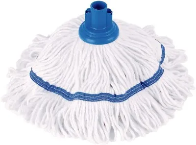 £12.79 • Buy 10 X Hygiene Mop Heads Cotton Screw Socket Type BLUE Colour Coded 190g,
