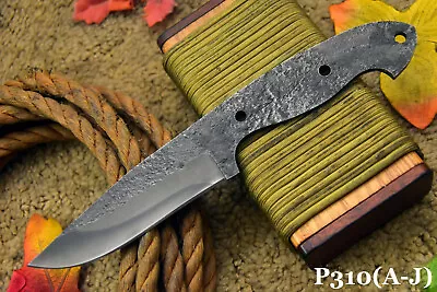 Custom Hammered Spring Steel 5160 Blank Blade Hunting KnifeNo Damascus (P310-A) • $12.99