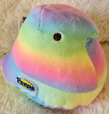 2024 PEEPS Easter 5  MARSHMALLOW SCENTED CHICK Rainbow Plush *NEW* • $10.99