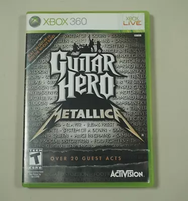 Guitar Hero Metallica Microsoft Xbox 360 2009 Complete In Case W/ Manual Tested • $39.95